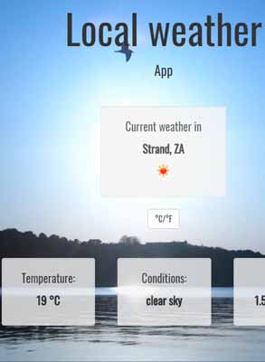 Local weather app